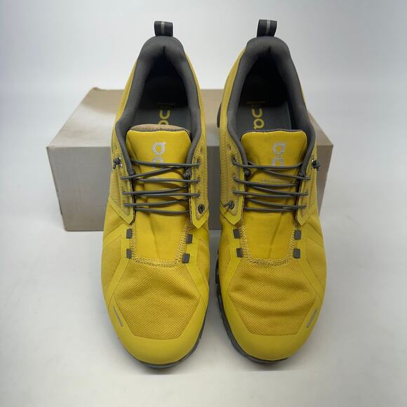 On Cloud 5 Waterproof Mustard/Rock Men’s Sneakers Size 13 New - Picture 2 of 5